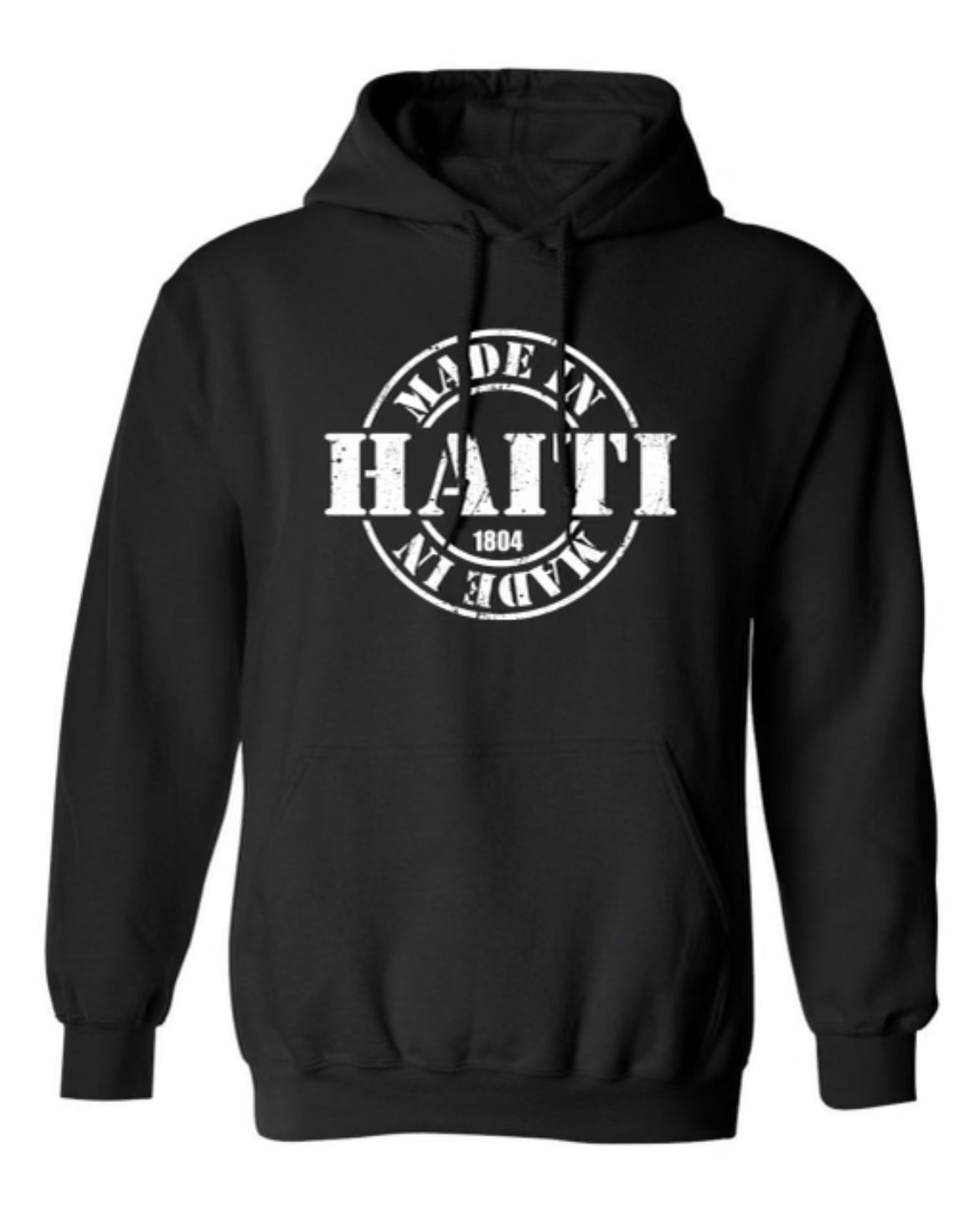 Made in Haiti Puff Hoodie Black
