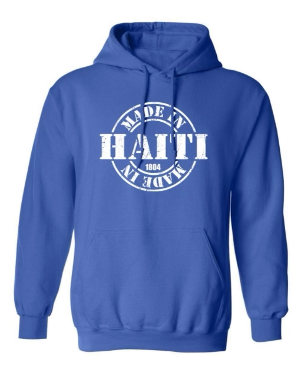 Made in Haiti Puff Hoodie Blue